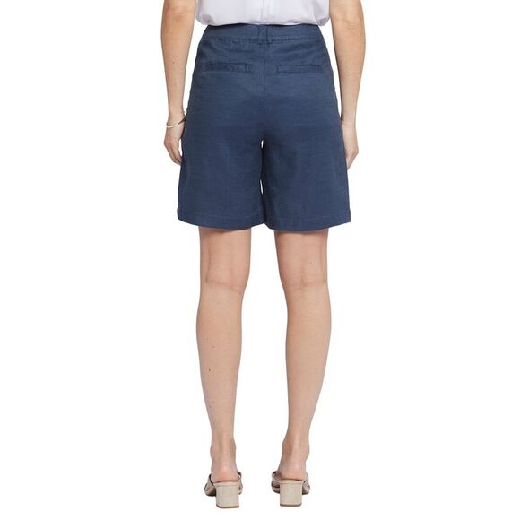 Nydj Womens Relaxed Oxford Navy Short - Picture 2 of 3